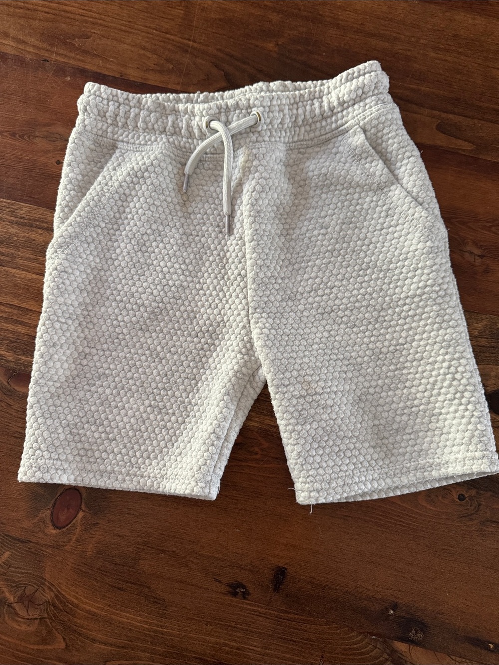 Primark Cream Textured Drawstring Athletic Boy’s Shorts